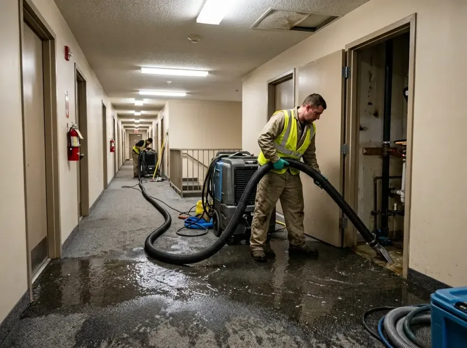 multi-unit-apartment-hallway-f-005 — frequently asked questions, Emergency Burst Pipe Water Extraction & Removal in Berryvil…